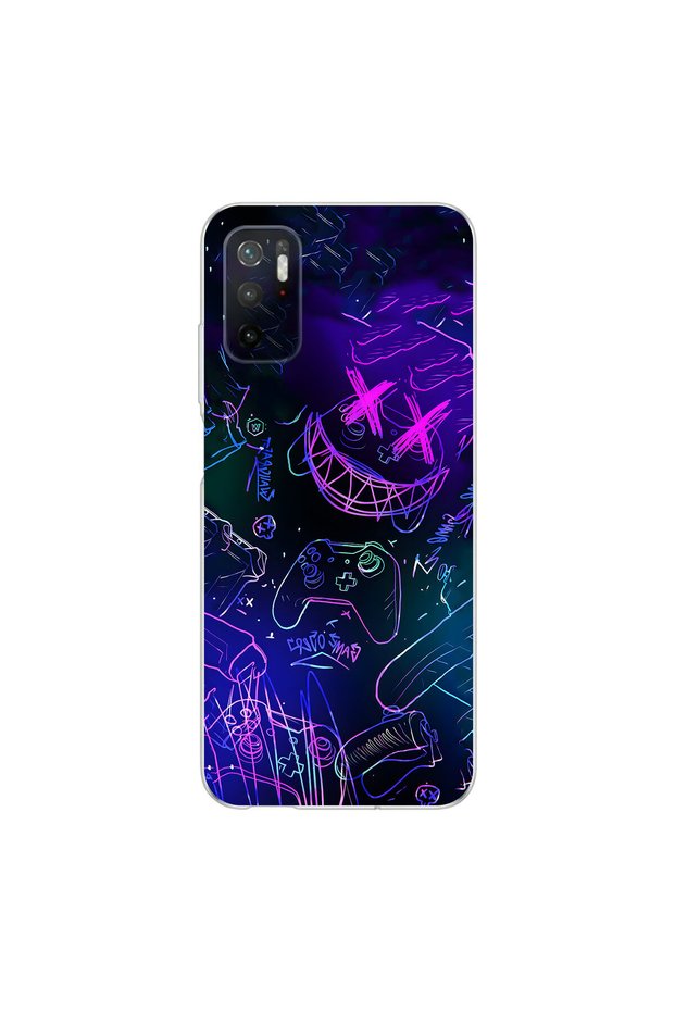 Poco M3 Pro Compatible Graffiti 4 Design Transparent Case