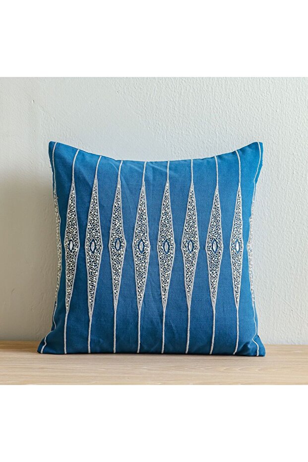 Haven Cushion Cover 45x45cm Moroccan Blue Decorative Pillow