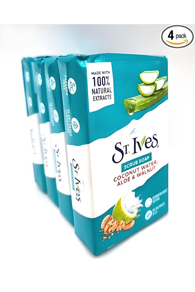SCRUB SOAP WITH COCONUT WATER,ALOE & WALNUT 4*100GM