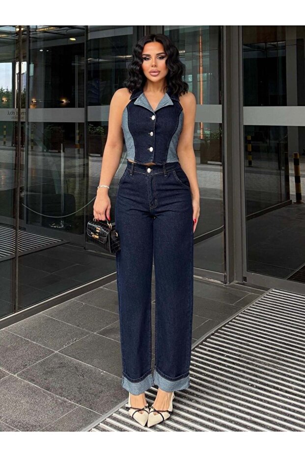 Backless Denim Set - 5