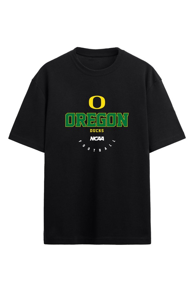 Oregon Ducks Ncaa College American Football Black Oversize T-Shirt