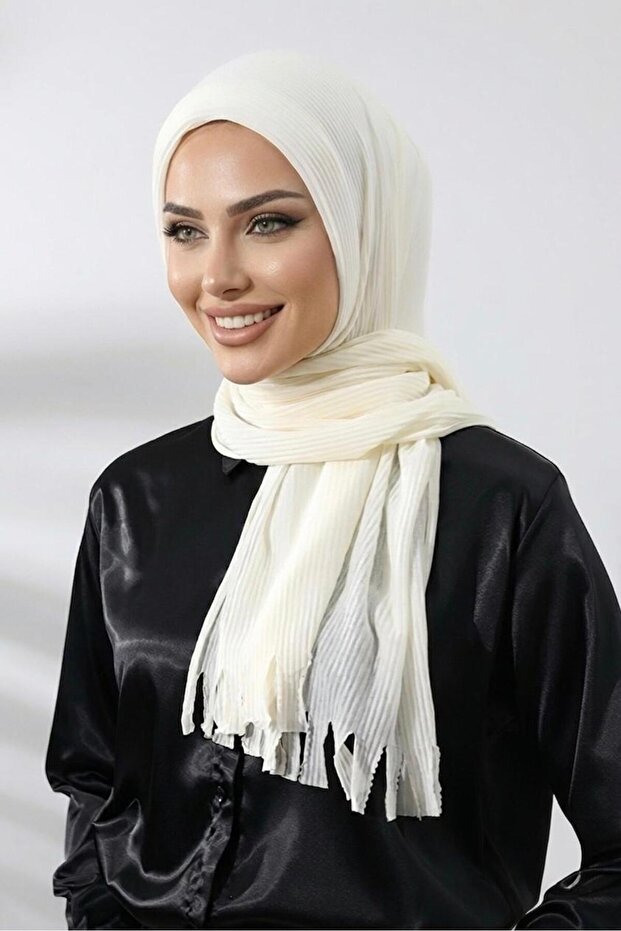شال قطني مزخرف جاهز للارتداء