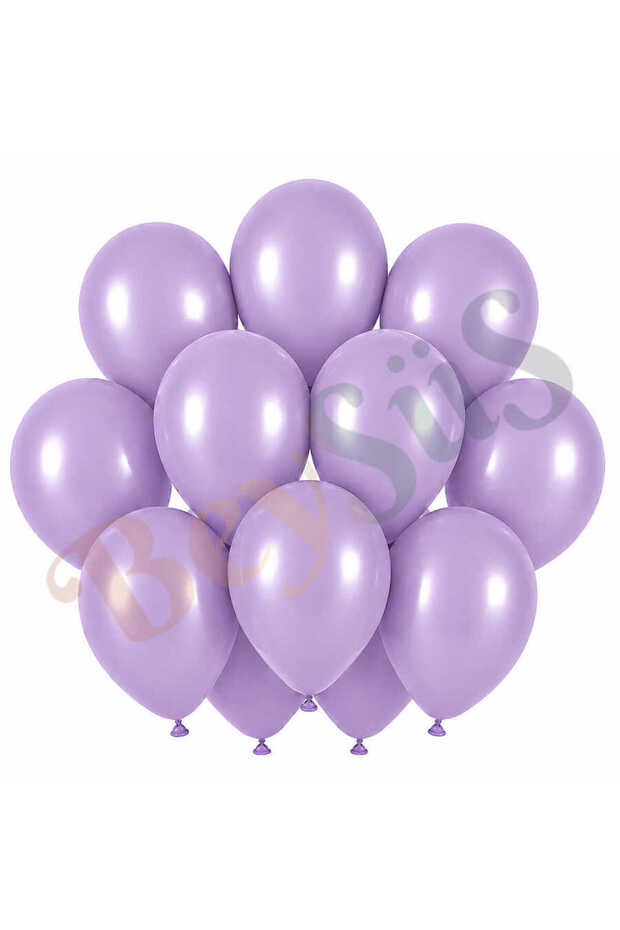 Lavender Color Latex Retro Balloon (30 cm) - 12 Pieces