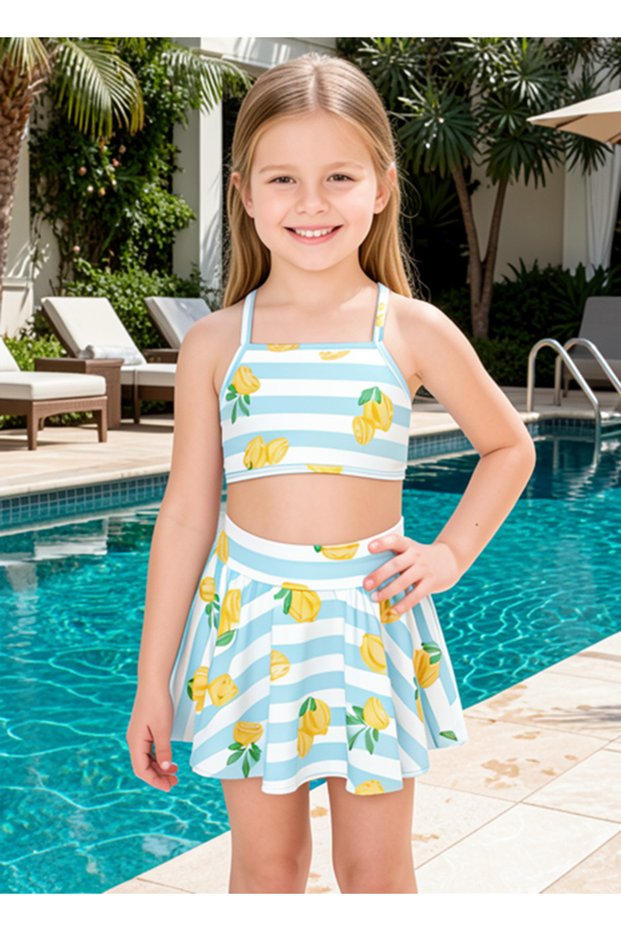 Girl's Quick Dry 4-Piece Bikini Swimsuit Set 86670