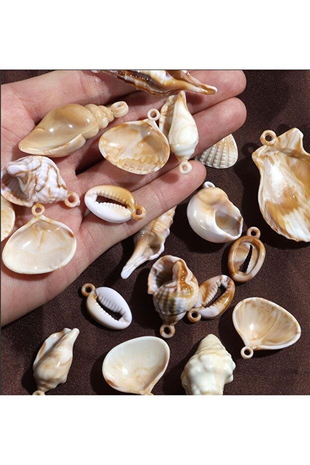20Pcs Seafood Coffee Cream Pendant Accessories Beads