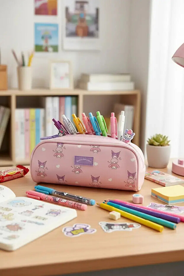 Sanrio Licensed Character Patterned Large Zippered Stationery Bag