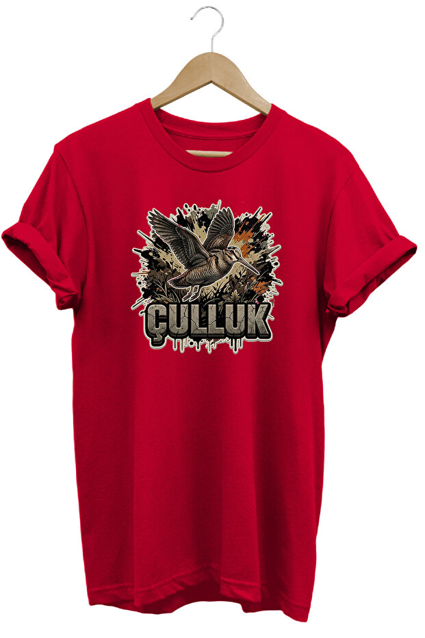 Çulluk Graphic Printed Crew Neck Cotton Hunter Nature T-Shirt