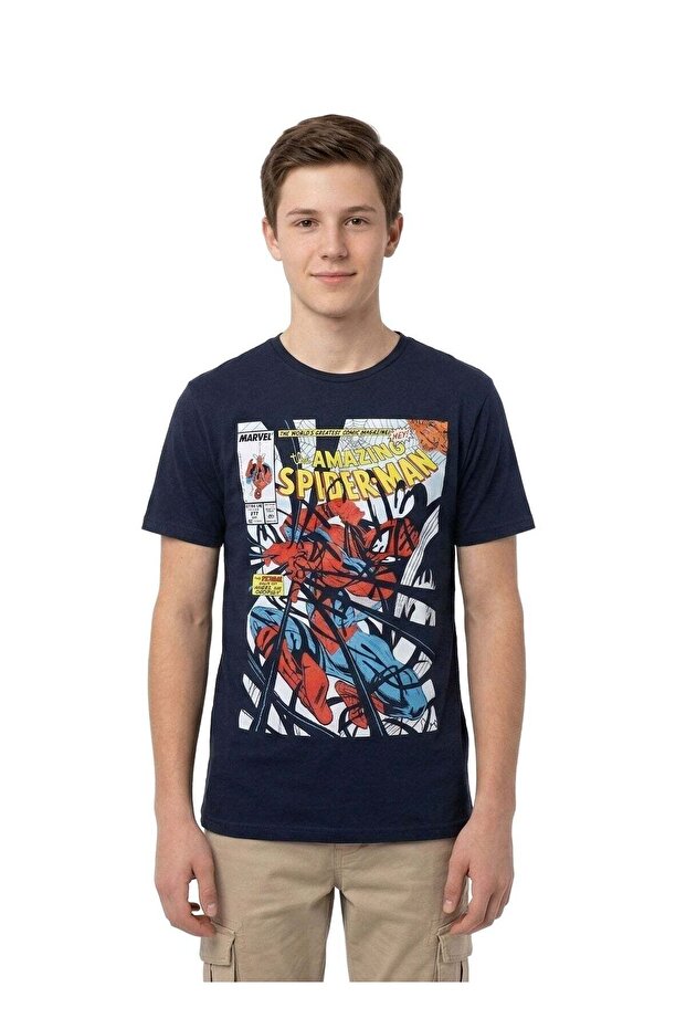 Men’s Spider-Man Oversized Drop Shoulder Graphic T-Shirt