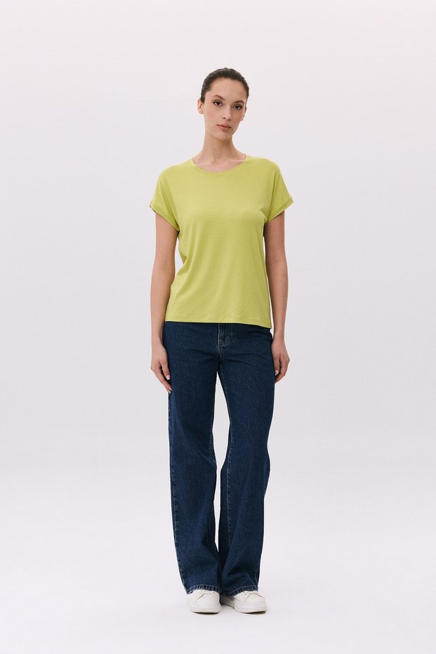 Viscose O-Neck Basic T-Shirt