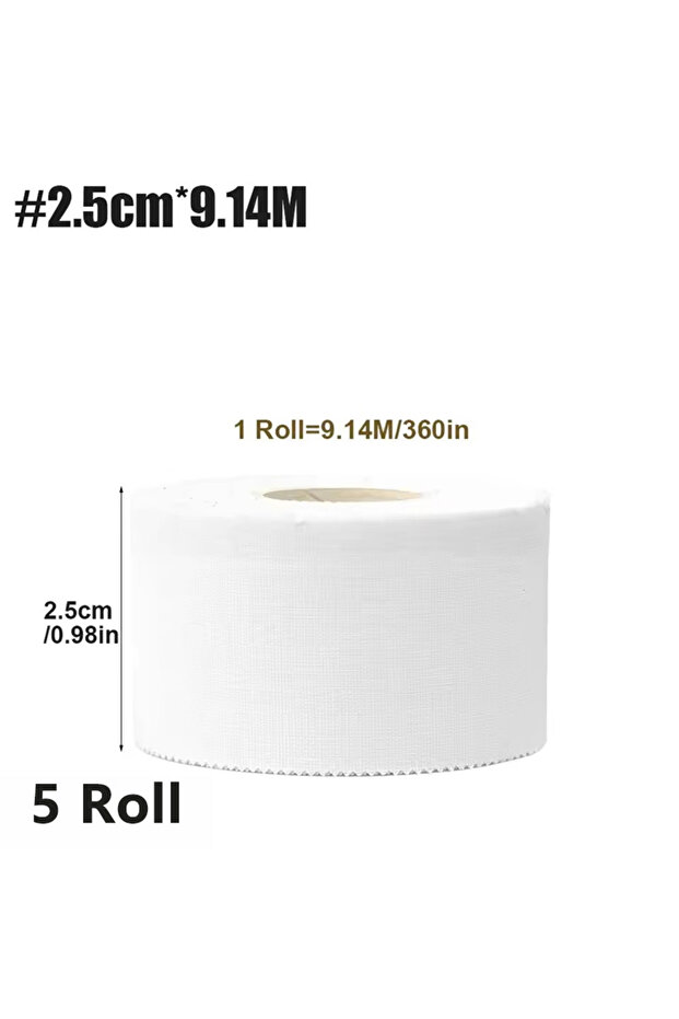 5pcs 2.5cm 9.14m 5 Rolls of Waterproof Adhesive Tape Sport Muscle Support Bandage Elastic Physio Tap