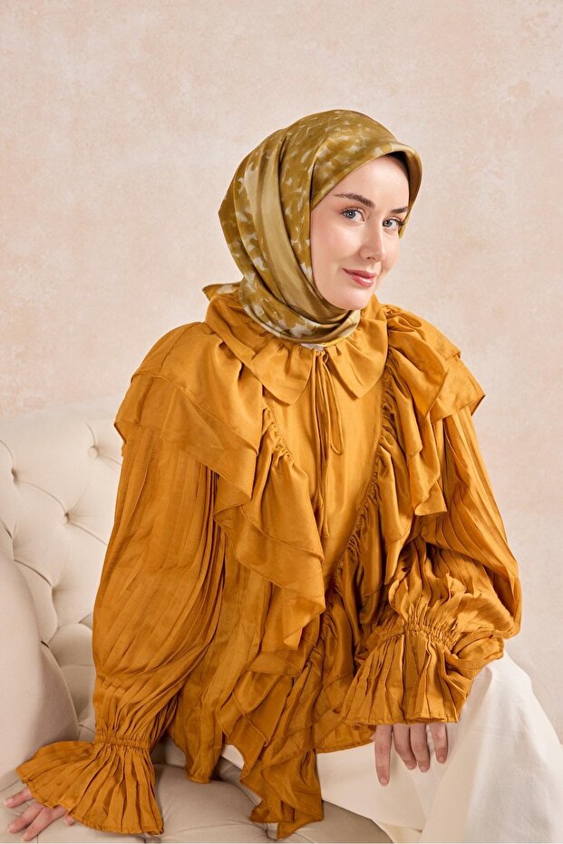 وشاح تويل إيبك بلوم أصفر 90x90