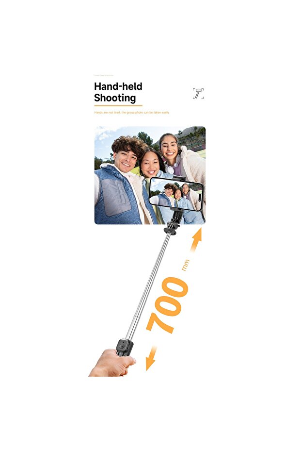 Trepied Selfie Stick Bluetooth cu Telecomandă - 6