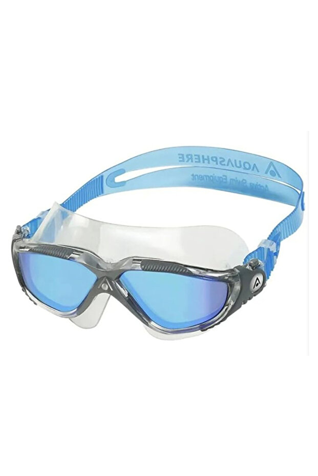 Vista Adult Swimming Goggles - Clear/Grey - Blue Titanium Mirrored