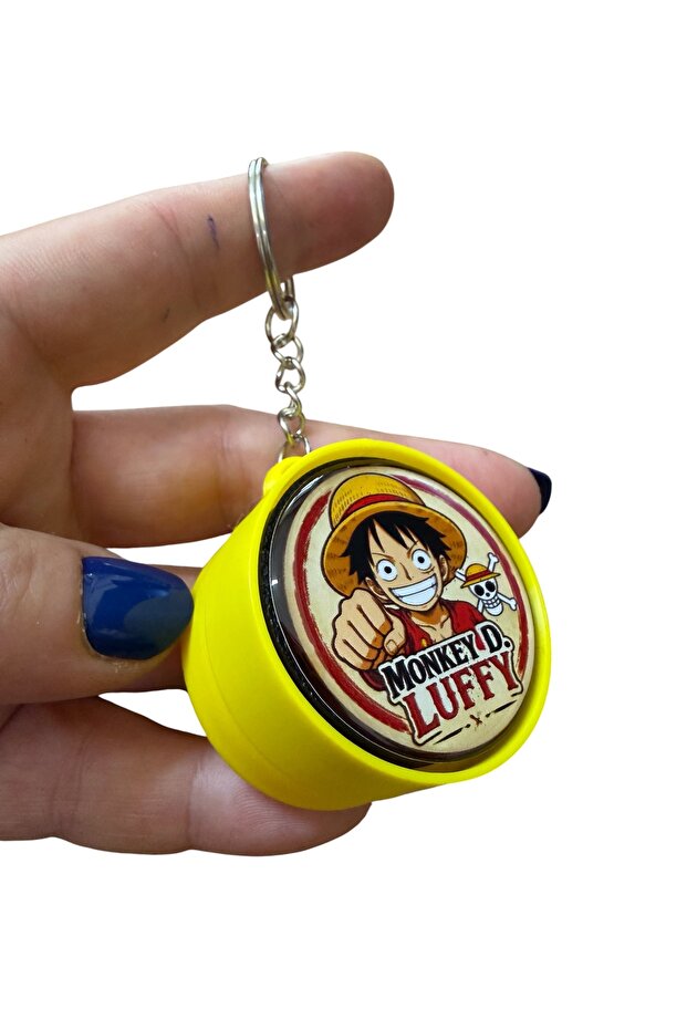 Non-Led Clicker Sound Stress Relief Mankey D. Luffy Character Clicker Keychain