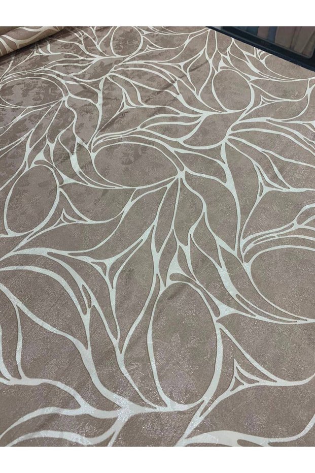 Luxury Natural Flocked Jacquard Fabric Dress Skirt Tunic Width: 150 cm