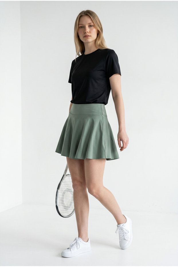 High Waist Pleated Tennis Skirt Shorts Skirt | Mini Sports & Casual
