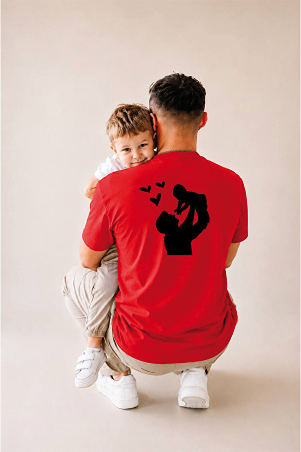 Father's Day Gift, Father-Child Combination, 100% Cotton Oversize T-Shirt