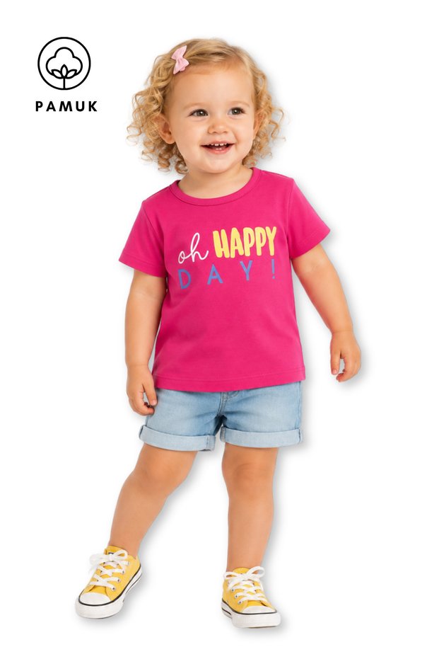 Baby Girl Letter Printed Casual Short Sleeve Summer T-Shirt