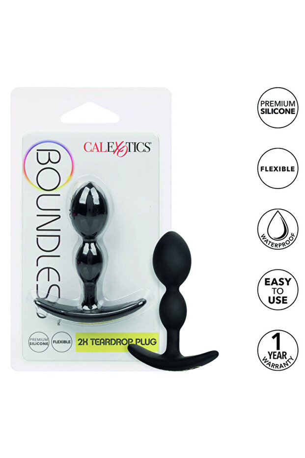 Plug Anal Dublu Teardrop din Silicon - 1