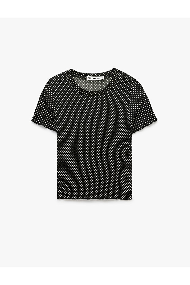 Slim Fit Short Sleeve Crew Neck Patterned T-Shirt