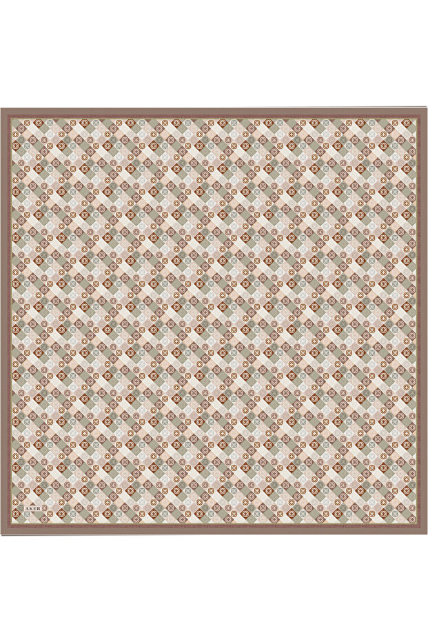 وشاح حريري منسوج بنمط التويل مقاس 90×90 سم