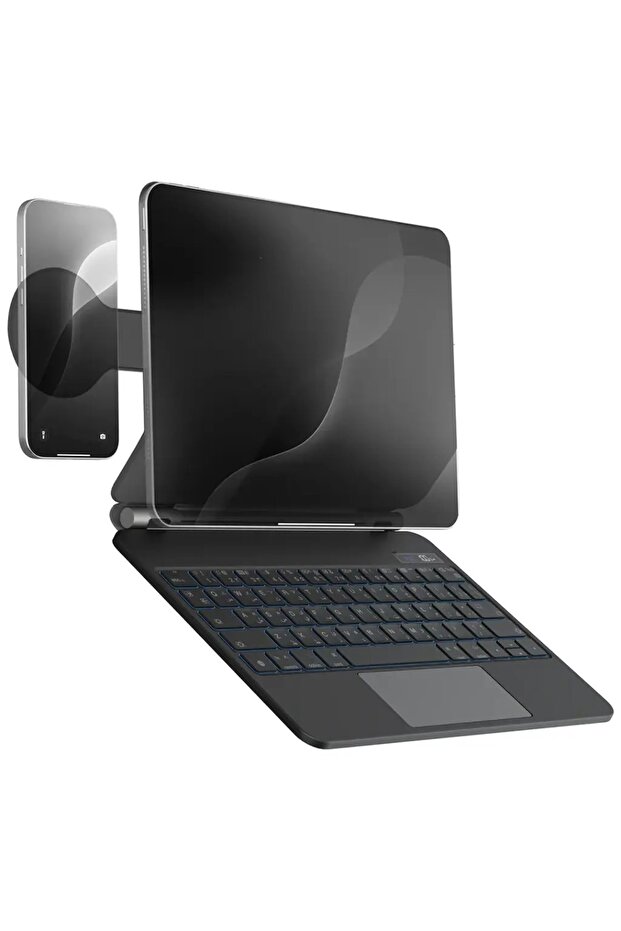 DynaBoard Wireless Keyboard Case With MagSafe Phone Holder Designed For iPad Pro 13" (M4) Black