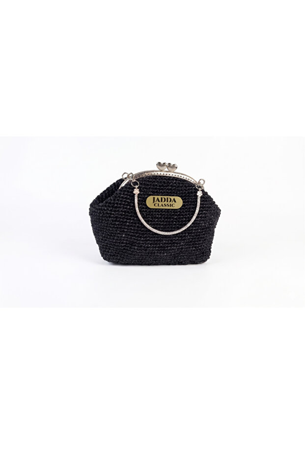 Handmade Evening Dress Classic Mesh Hand Bag Stylish Metallic Thread Metal Burs