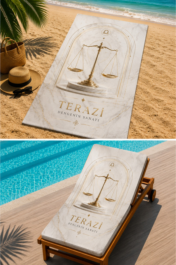 Beach Towel Zodiac Collection Premium Custom Design Quick Drying Microfiber Towel