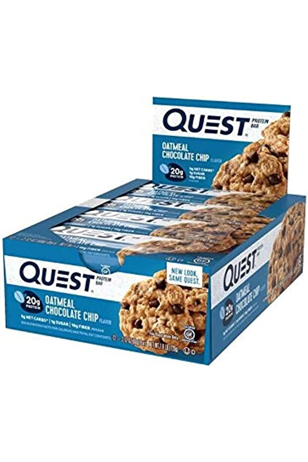 , Quest Protein Bar, Pack Oatmeal Chocolate Chip, 12 Bars