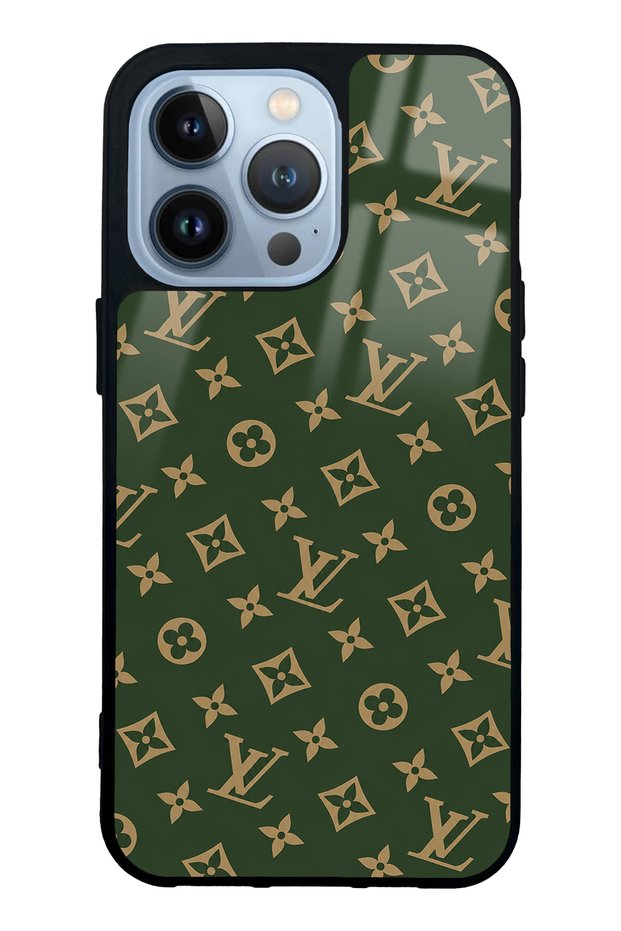 iPhone 13 Pro Green Lv Design Glossy Phone Case