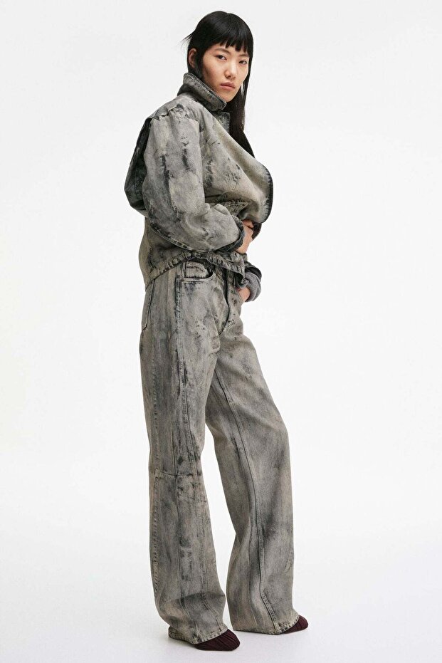 Painted-look jeans
