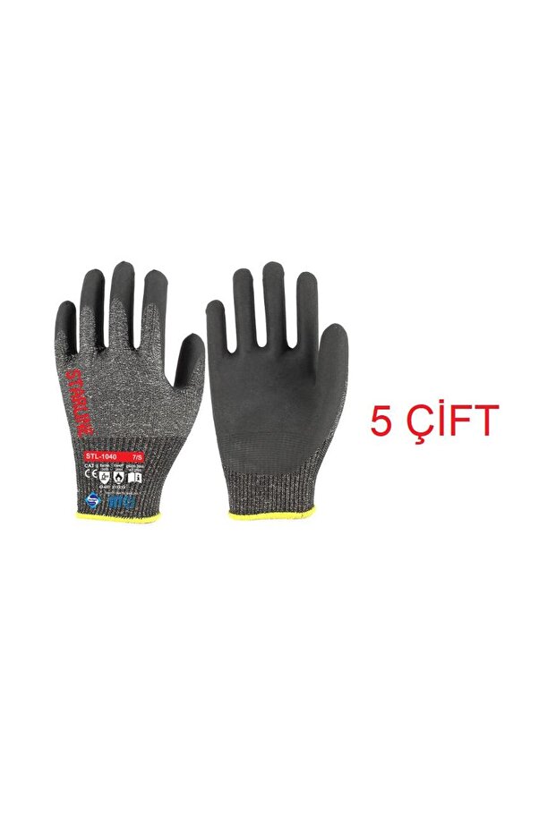 Stl-1040 Foam Nitrile Cut-Resistant Gloves Size 9 5 Pairs
