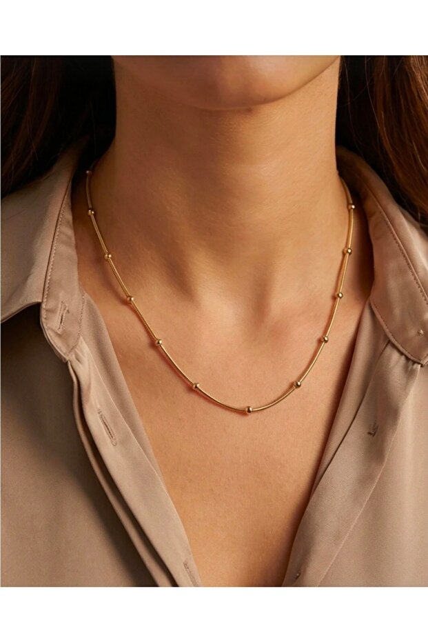 Women's Topcuk Model Steel Necklace