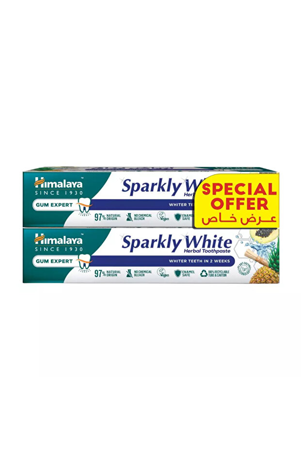 Sparkly White Herbal Toothpaste- 2X125gms