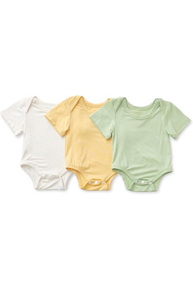 Set of 3 Organic Bamboo Spandex Bodysuit- Gift set