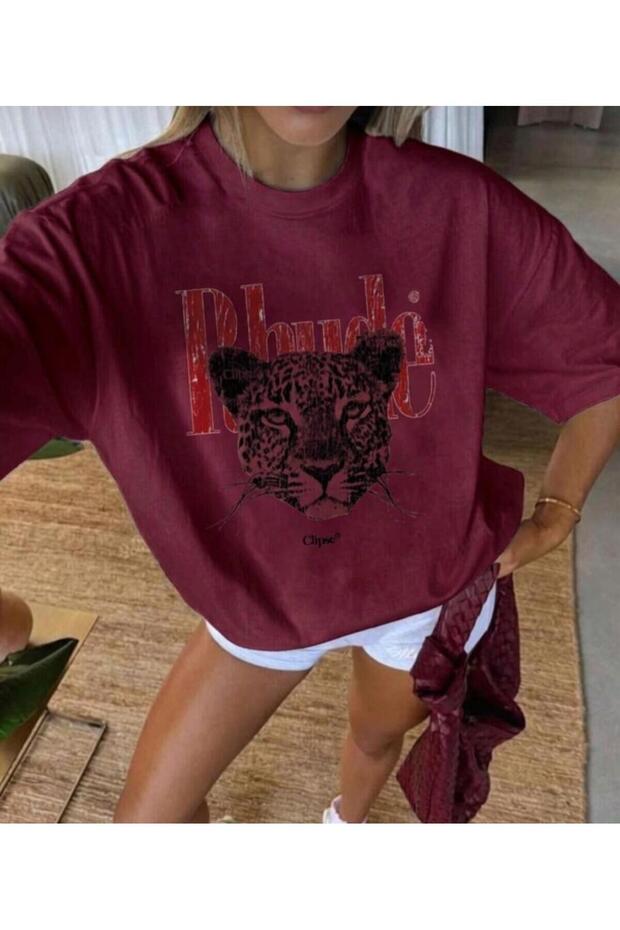 Unisex Men/Women Leoparphude Different Collar Custom Printed Oversize Cotton T-Shirt