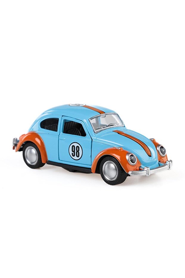 Cekbırak 1:36 Patterned Turtle Car - Blue