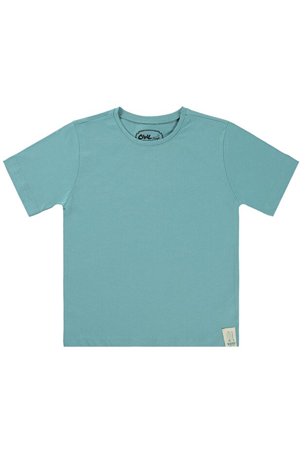 Basic Surf Label T-Shirt for Ages 10-13 - Blue