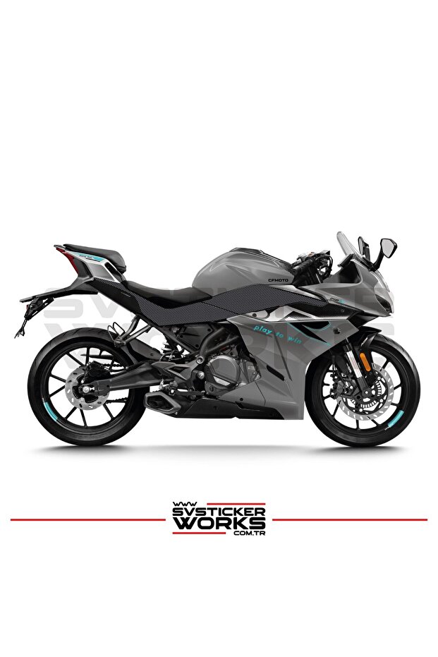 ملصق CFMOTO 250SR مصنوع من رقائق الكربون لتغطية الجزء الأوسط من الهيكل