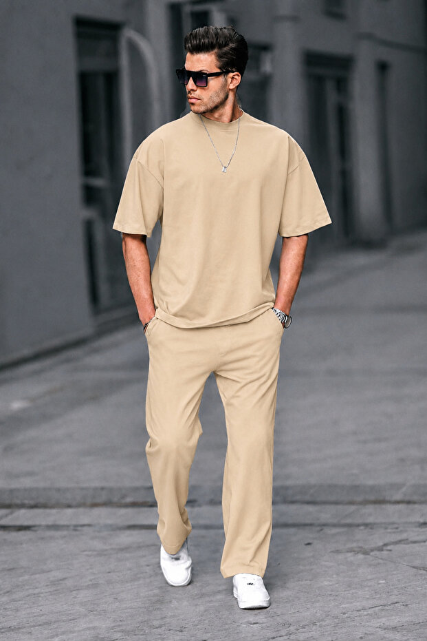 Men's Crew Neck Casual Short Sleeve Summer Tracksuit Set
