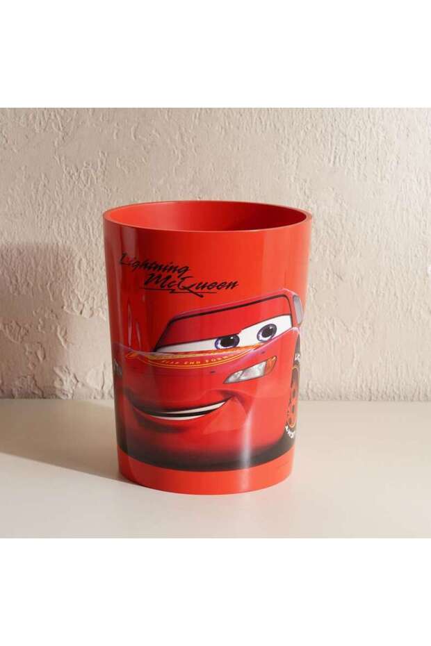 Cars Lightning Mcqueen Waste Bin 26.5x14.5x10.5cm - Red