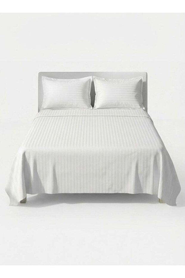 100% Cotton 600TC Double Bed Sheet Set White 220 x 240cm