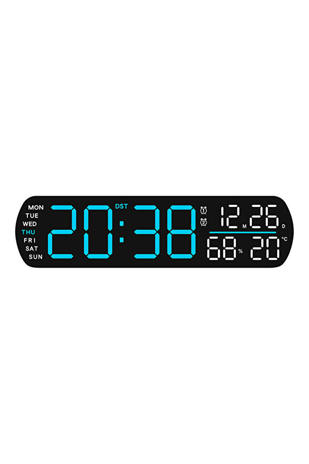 BBL LED Alarm Clock TEMP Humidity Date Week Display Dual Alarm Timer Countdown DST Snooze Auto Dimmi