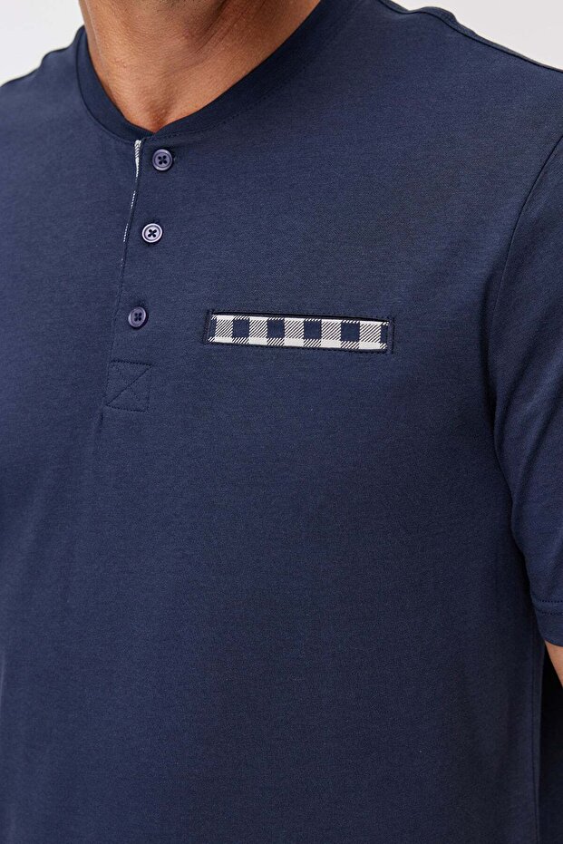 طقم بيجامة رجالي منقوش - 6