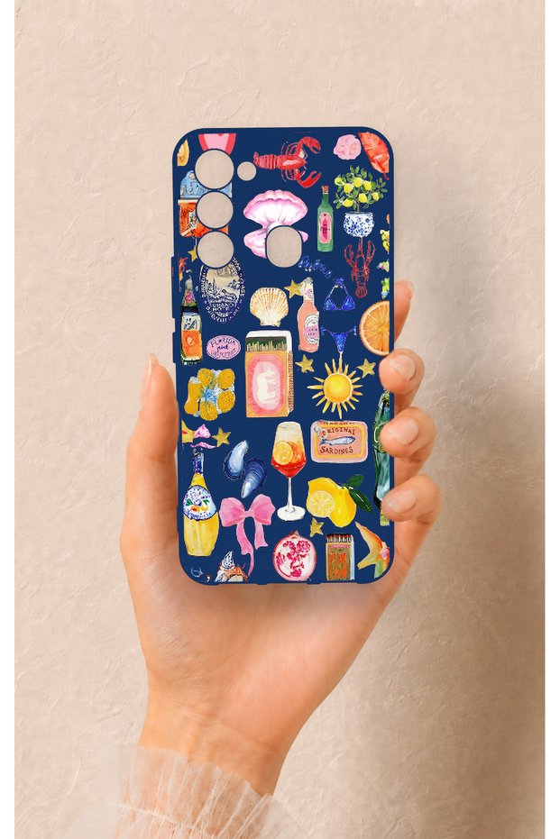 Tecno Spark 8C Compatible Summer Patterned Silicone Case
