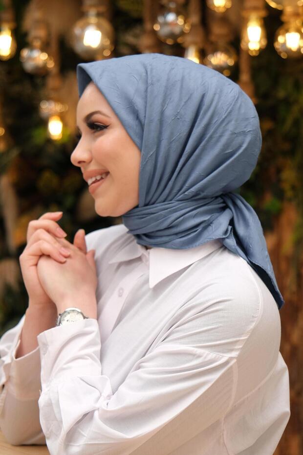 وشاح من الخيزران - رمادي مزرق