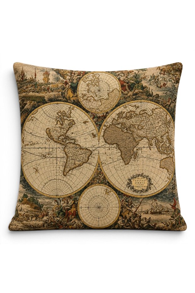 Goblen Kırlent Pillow Case 43X43 cm Decorative Pillow Case (Without Inner Filling)