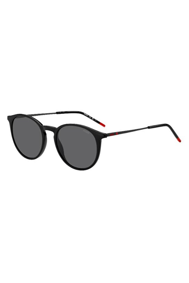 UV Protected Sunglasses Black Red Frame Grey Mirror Lens 51mm - HG-1286/S-OIT