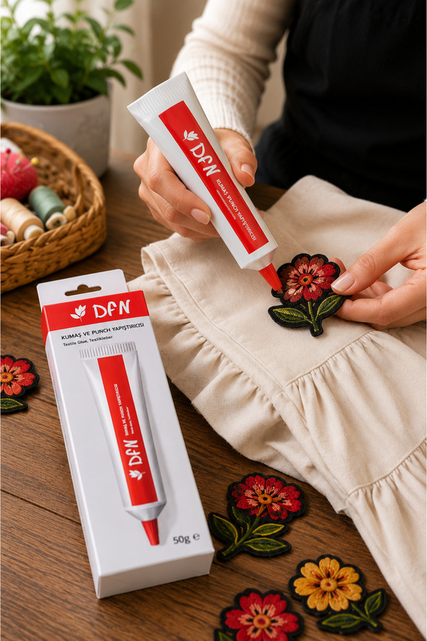 Dfn Fabric and Punch Adhesive 50Gr Large Size