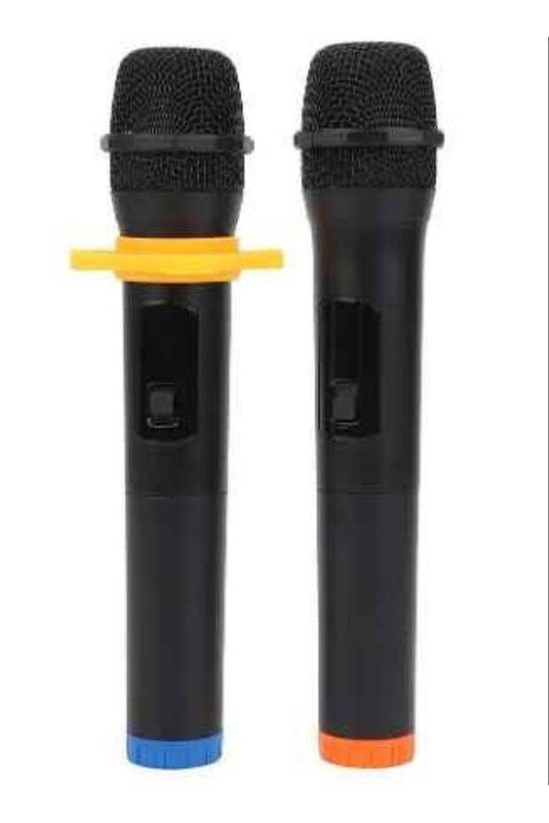 2pc Excellent Sound Quality Metal Hand‑Held Karaoke Wireless Microphone Singing For Home